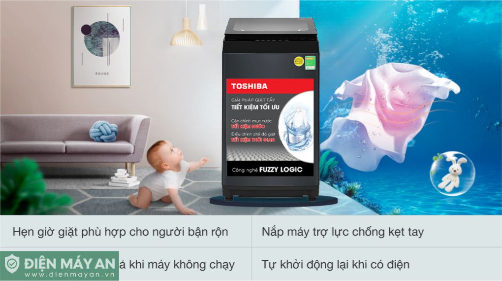 Máy Giặt Toshiba 8kg AW-M905BV(MK)